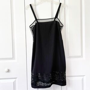 Calvin Klein black sheer mesh trim slip nightie
